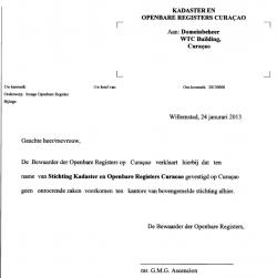 Verklaring geen onroerende zaken